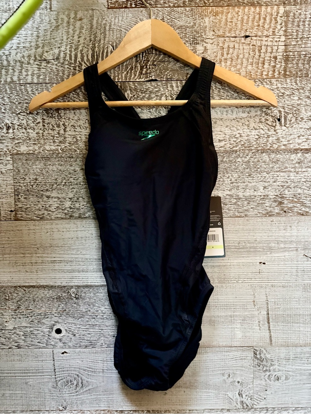 Speedo | NWT "Quantum Splice" One-Piece 1pc Swimsuit - Women's 4, Black